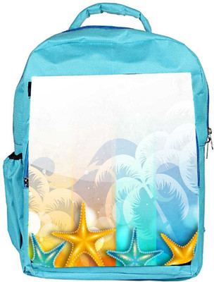 

Snoogg Eco Friendly Canvas Abstract Summer Background Backpack Rucksack School Travel Unisex Casual Canvas Bag Bookbag Satchel 5 L Backpack(Blue)