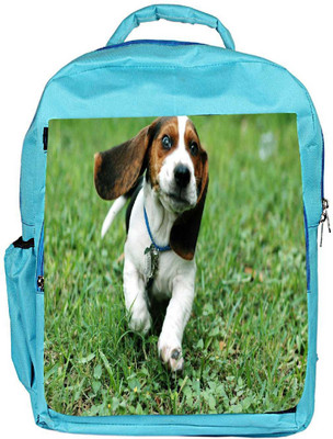 

Snoogg Eco Friendly Canvas Running Dog Designer Backpack Rucksack School Travel Unisex Casual Canvas Bag Bookbag Satchel 5 L Backpack(Blue)