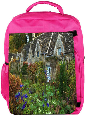 

Snoogg Eco Friendly Canvas Colorful Garden Designer Backpack Rucksack School Travel Unisex Casual Canvas Bag Bookbag Satchel 5 L Backpack(Pink)