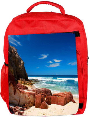 

Snoogg Eco Friendly Canvas Hot Sunny Beach Designer Backpack Rucksack School Travel Unisex Casual Canvas Bag Bookbag Satchel 5 L Backpack(Red)