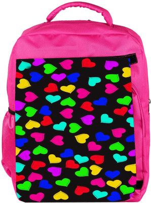 

Snoogg Eco Friendly Canvas Heart Pattern 2421 Backpack Rucksack School Travel Unisex Casual Canvas Bag Bookbag Satchel 5 L Backpack(Pink)