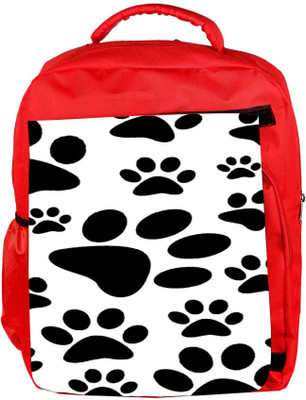 

Snoogg Eco Friendly Canvas Dog Stamps Backpack Rucksack School Travel Unisex Casual Canvas Bag Bookbag Satchel 5 L Backpack(Red)