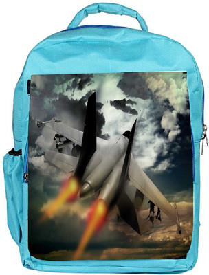 

Snoogg Eco Friendly Canvas Fighter Jet Backpack Rucksack School Travel Unisex Casual Canvas Bag Bookbag Satchel 5 L Backpack(Blue)