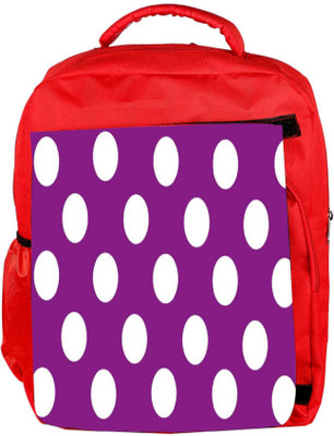 

Snoogg Eco Friendly Canvas Purple Polka Dot Backpack Rucksack School Travel Unisex Casual Canvas Bag Bookbag Satchel 5 L Backpack(Red)