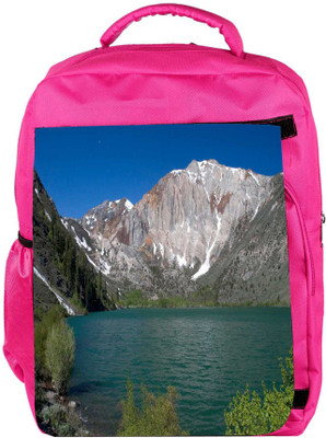 

Snoogg Eco Friendly Canvas Abstract White Mountain Designer Backpack Rucksack School Travel Unisex Casual Canvas Bag Bookbag Satchel 5 L Backpack(Pink)