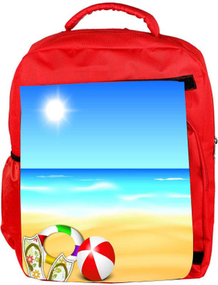 

Snoogg Eco Friendly Canvas Abstract Summer Background Backpack Rucksack School Travel Unisex Casual Canvas Bag Bookbag Satchel 5 L Backpack(Red)