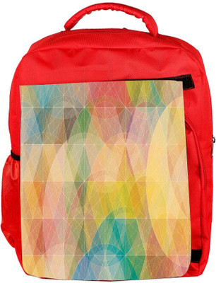 

Snoogg Eco Friendly Canvas Design Circular Mix Backpack Rucksack School Travel Unisex Casual Canvas Bag Bookbag Satchel 5 L Backpack(Red)