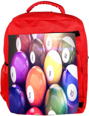 

Snoogg Eco Friendly Canvas Billiard Balls Designer Backpack Rucksack School Travel Unisex Casual Canvas Bag Bookbag Satchel 5 L Backpack(Red)