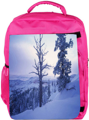 

Snoogg Eco Friendly Canvas Frozen Tree Designer Backpack Rucksack School Travel Unisex Casual Canvas Bag Bookbag Satchel 5 L Backpack(Pink)