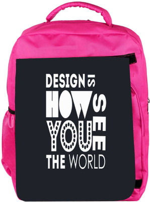 

Snoogg Eco Friendly Canvas Design Is How You See The World Designer Backpack Rucksack School Travel Unisex Casual Canvas Bag Bookbag Satchel 5 L Backpack(Pink)