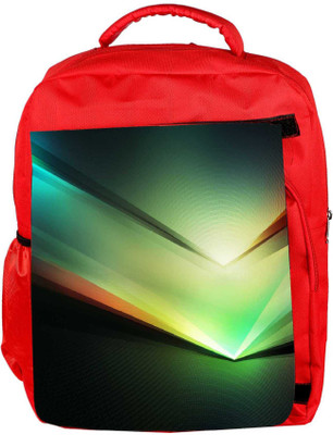 

Snoogg Eco Friendly Canvas Multicolor V Shape Design Designer Backpack Rucksack School Travel Unisex Casual Canvas Bag Bookbag Satchel 5 L Backpack(Red)