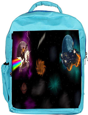 

Snoogg Eco Friendly Canvas Warrior On Unicorn 2729 Backpack Rucksack School Travel Unisex Casual Canvas Bag Bookbag Satchel 5 L Backpack(Blue)