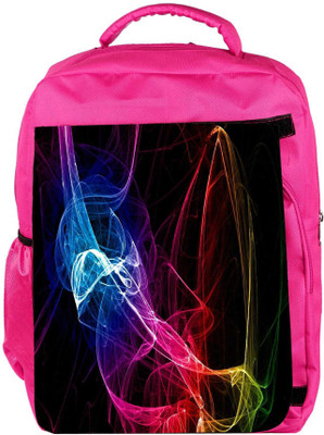 

Snoogg Eco Friendly Canvas Neon Smoke Designer Backpack Rucksack School Travel Unisex Casual Canvas Bag Bookbag Satchel 5 L Backpack(Pink, Black)