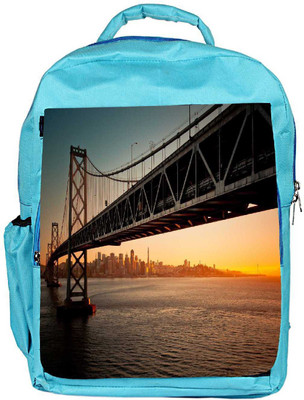 

Snoogg Eco Friendly Canvas Subway Designer Backpack Rucksack School Travel Unisex Casual Canvas Bag Bookbag Satchel 5 L Backpack(Blue)