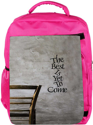 

Snoogg Eco Friendly Canvas The Best Is Yet To Come Backpack Rucksack School Travel Unisex Casual Canvas Bag Bookbag Satchel 5 L Backpack(Pink)