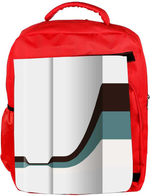 

Snoogg Eco Friendly Canvas Black Pathway In White Background Designer Backpack Rucksack School Travel Unisex Casual Canvas Bag Bookbag Satchel 5 L Backpack(Red)