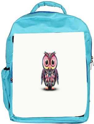 

Snoogg Eco Friendly Canvas Cute Owl Painting Wide Designer Backpack Rucksack School Travel Unisex Casual Canvas Bag Bookbag Satchel 5 L Backpack(Blue)