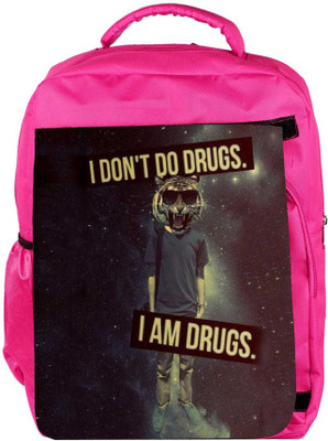 

Snoogg Eco Friendly Canvas I Am Drugs Backpack Rucksack School Travel Unisex Casual Canvas Bag Bookbag Satchel 5 L Backpack(Pink)