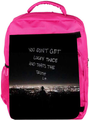 

Snoogg Eco Friendly Canvas You Donâ€™T Get Lucky Backpack Rucksack School Travel Unisex Casual Canvas Bag Bookbag Satchel 5 L Backpack(Pink)