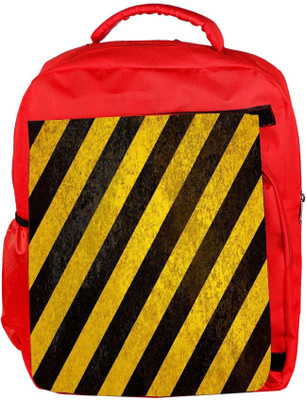 

Snoogg Eco Friendly Canvas Yellow Strips Design Designer Backpack Rucksack School Travel Unisex Casual Canvas Bag Bookbag Satchel 5 L Backpack(Red)