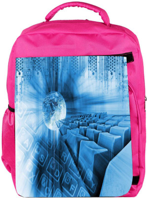 

Snoogg Eco Friendly Canvas Abstract Internet Background Backpack Rucksack School Travel Unisex Casual Canvas Bag Bookbag Satchel 5 L Backpack(Pink)