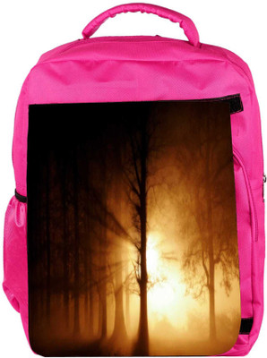 

Snoogg Eco Friendly Canvas Focus Sunlight On Trees Designer Backpack Rucksack School Travel Unisex Casual Canvas Bag Bookbag Satchel 5 L Backpack(Pink)