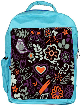 

Snoogg Eco Friendly Canvas Colorful Floral Seamless Pattern In Cartoon Style Seamless Pattern Backpack Rucksack School Travel Unisex Casual Canvas Bag Bookbag Satchel 5 L Backpack(Blue)
