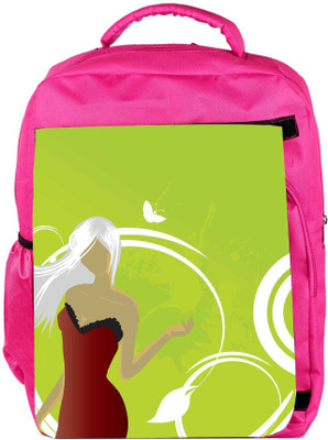 

Snoogg Eco Friendly Canvas Abstract Illustration Backpack Rucksack School Travel Unisex Casual Canvas Bag Bookbag Satchel 5 L Backpack(Pink)