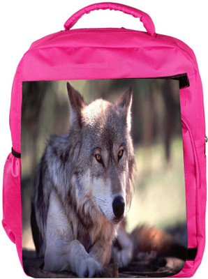 

Snoogg Eco Friendly Canvas Abstract Dog Designer Backpack Rucksack School Travel Unisex Casual Canvas Bag Bookbag Satchel 5 L Backpack(Pink)