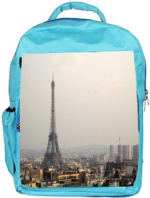 

Snoogg Eco Friendly Canvas Eifiel Towar Designer Backpack Rucksack School Travel Unisex Casual Canvas Bag Bookbag Satchel 5 L Backpack(Blue)