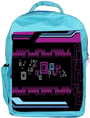 Snoogg Eco Friendly Canvas Octal Designs Designer Backpack Rucksack School Travel Unisex Casual Canvas Bag Bookbag Satchel 5 L Backpack(Blue)