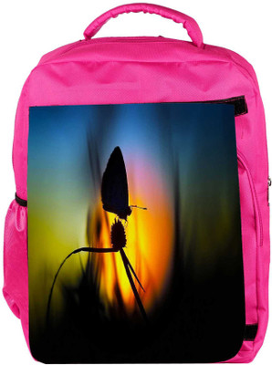 

Snoogg Eco Friendly Canvas Butterfly In Nite Designer Backpack Rucksack School Travel Unisex Casual Canvas Bag Bookbag Satchel 5 L Backpack(Pink)