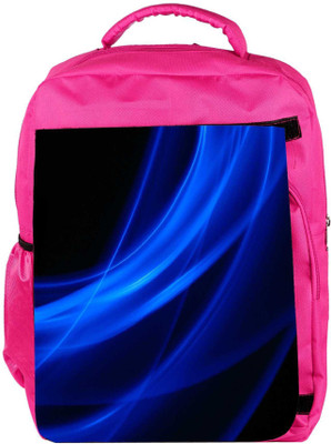 

Snoogg Eco Friendly Canvas Blue Waves In Black Designer Backpack Rucksack School Travel Unisex Casual Canvas Bag Bookbag Satchel 5 L Backpack(Pink)