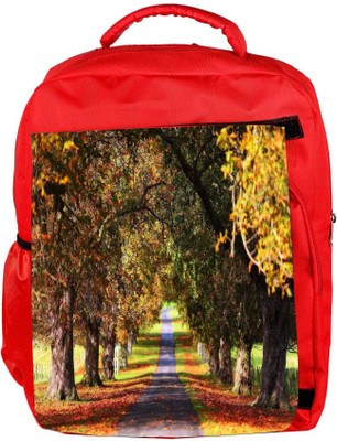 

Snoogg Eco Friendly Canvas Huge Trees Designer Backpack Rucksack School Travel Unisex Casual Canvas Bag Bookbag Satchel 5 L Backpack(Red)