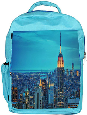 

Snoogg Eco Friendly Canvas New York Tower Designer Backpack Rucksack School Travel Unisex Casual Canvas Bag Bookbag Satchel 5 L Backpack(Blue)