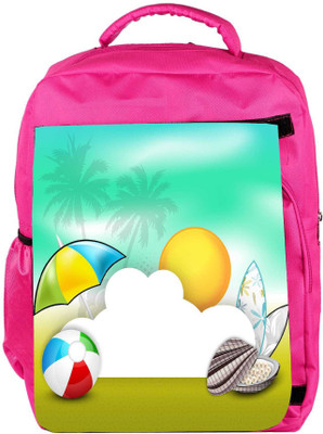 

Snoogg Eco Friendly Canvas Abstract Summer Background Backpack Rucksack School Travel Unisex Casual Canvas Bag Bookbag Satchel 5 L Backpack(Pink)
