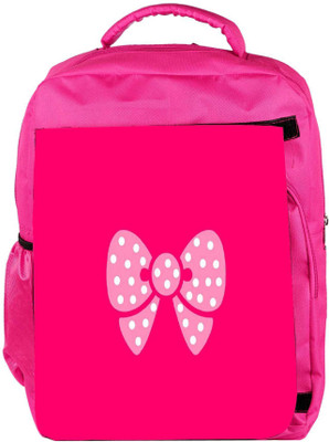 

Snoogg Eco Friendly Canvas Cute Bow Backpack Rucksack School Travel Unisex Casual Canvas Bag Bookbag Satchel 5 L Backpack(Pink)