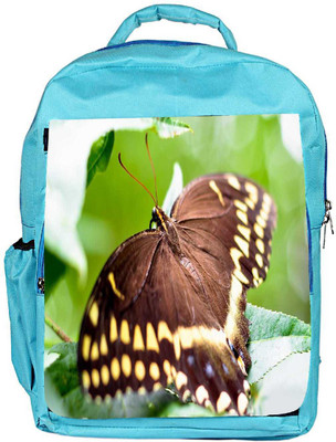 

Snoogg Eco Friendly Canvas Brown Butterfly Designer Backpack Rucksack School Travel Unisex Casual Canvas Bag Bookbag Satchel 5 L Backpack(Blue)
