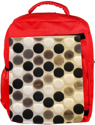 

Snoogg Eco Friendly Canvas Multicolor Spots Designer Backpack Rucksack School Travel Unisex Casual Canvas Bag Bookbag Satchel 5 L Backpack(Red)