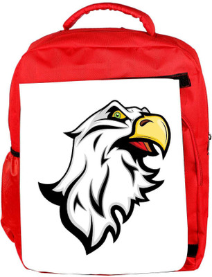 

Snoogg Eco Friendly Canvas Angry Eagle Mascot Backpack Rucksack School Travel Unisex Casual Canvas Bag Bookbag Satchel 5 L Backpack(Red)
