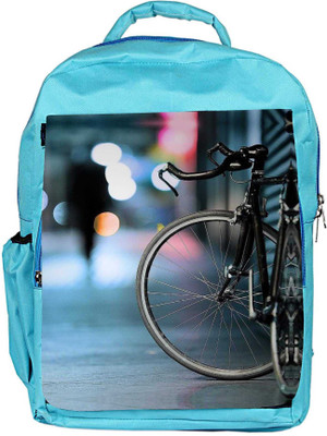 

Snoogg Eco Friendly Canvas Bicycles Digital Art Backpack Rucksack School Travel Unisex Casual Canvas Bag Bookbag Satchel 5 L Backpack(Blue)