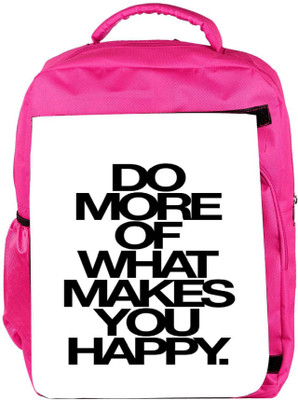 

Snoogg Eco Friendly Canvas Do More Of What Makes You Happy Backpack Rucksack School Travel Unisex Casual Canvas Bag Bookbag Satchel 5 L Backpack(Pink)