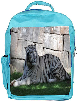 

Snoogg Eco Friendly Canvas White Tiger Designer Backpack Rucksack School Travel Unisex Casual Canvas Bag Bookbag Satchel 5 L Backpack(Blue)
