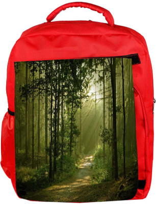 

Snoogg Eco Friendly Canvas Small Trees Designer Backpack Rucksack School Travel Unisex Casual Canvas Bag Bookbag Satchel 5 L Backpack(Red)
