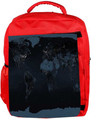 

Snoogg Eco Friendly Canvas Brown Map Designer Backpack Rucksack School Travel Unisex Casual Canvas Bag Bookbag Satchel 5 L Backpack(Red)