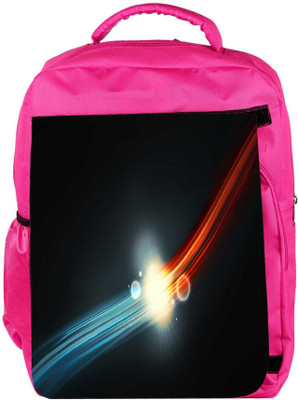 

Snoogg Eco Friendly Canvas Glowing Red And Blue Design Designer Backpack Rucksack School Travel Unisex Casual Canvas Bag Bookbag Satchel 5 L Backpack(Pink)