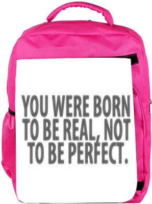 

Snoogg Eco Friendly Canvas Be Real Backpack Rucksack School Travel Unisex Casual Canvas Bag Bookbag Satchel 5 L Backpack(Pink)