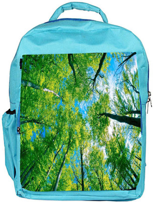 

Snoogg Eco Friendly Canvas Blossom Trees Designer Backpack Rucksack School Travel Unisex Casual Canvas Bag Bookbag Satchel 5 L Backpack(Blue)