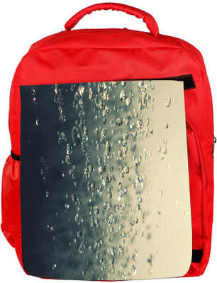 

Snoogg Eco Friendly Canvas Water Drops Abstract Designer Backpack Rucksack School Travel Unisex Casual Canvas Bag Bookbag Satchel 5 L Backpack(Red)