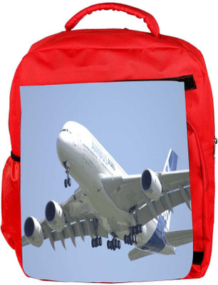 

Snoogg Eco Friendly Canvas Airplane Designer Backpack Rucksack School Travel Unisex Casual Canvas Bag Bookbag Satchel 5 L Backpack(Red)